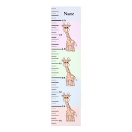Foto Gráfico de Crescimento Girafa Fofa Pastel Adiciona