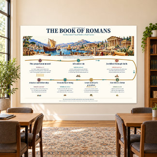 Foto Gráfico de Estudo Bíblico Romanos 36x24