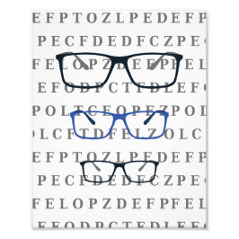 Foto Gráfico de Teste de Olho do Optometrista e Óculos