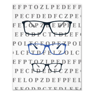 Foto Gráfico de Teste de Olho do Optometrista e Óculos