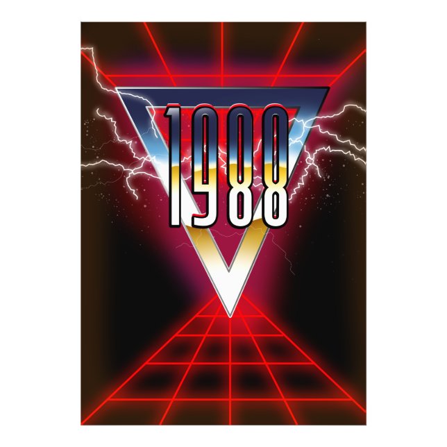 Foto gráfico tech noir de 1988 (Frente)
