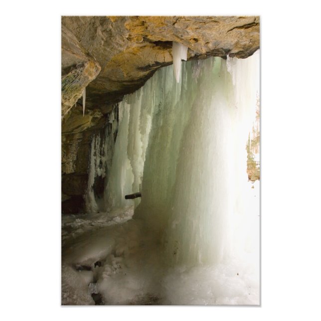 Foto Grafite Falls no inverno, Dundee, Ohio (Frente)