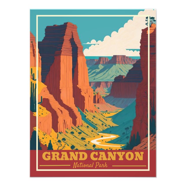 Foto Grand Canyon National Park Arizona Vintage (Frente)