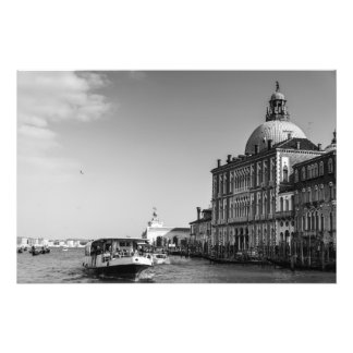 Foto Grande Canal em Veneza, a preto e branco