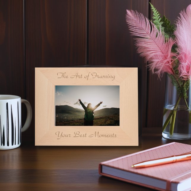 Foto gravada em madeira - Design elegante (Criador carregado)