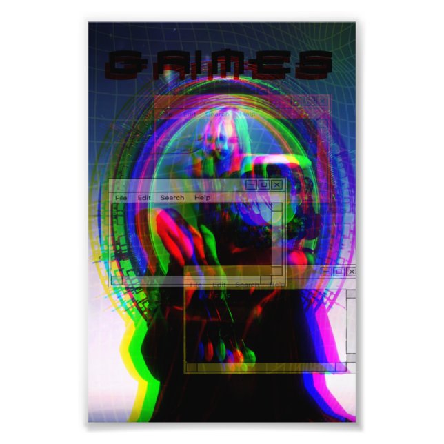 Foto Grimes poster cyberpunk (Frente)