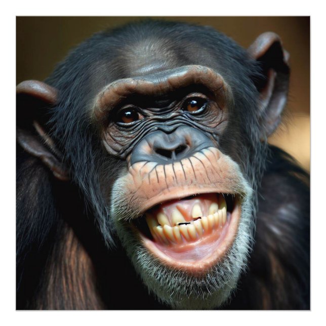Foto Grinning Chimpanzé (Frente)