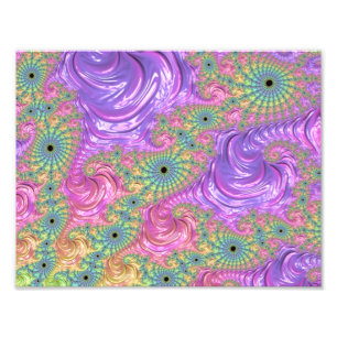 Foto Groovy Trippy Boho Jewel Tone Rainbow Fractal