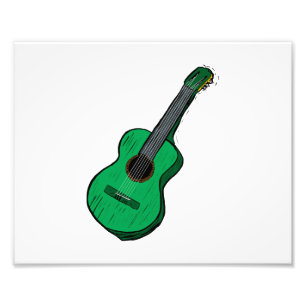 Foto guitarra acústica green.png simples gráfico