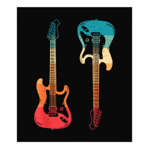 Foto Guitarra Retro Guitarrista Baixo Guitarra Elétrica