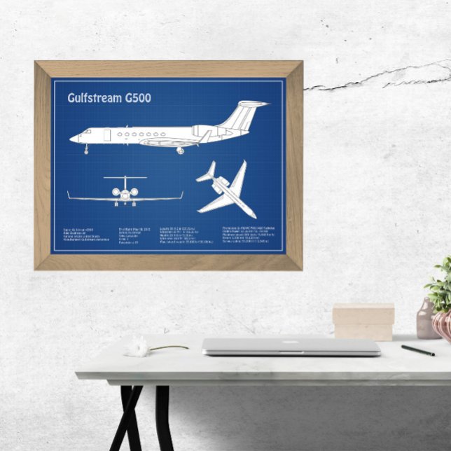Foto Gulfstream G500 - Planos de Impressão Blueprint de (Criador carregado)