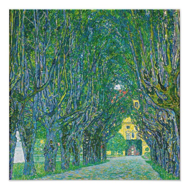 Foto Gustav Klimt - Avenida no Park Schloss Kammer (Frente)