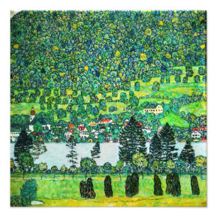 Foto Gustav Klimt - Encosta de montanha em Unterach