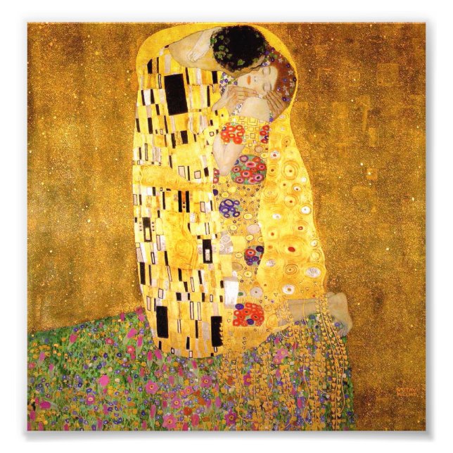 Foto Gustav Klimt Impressão do Beijo (Frente)