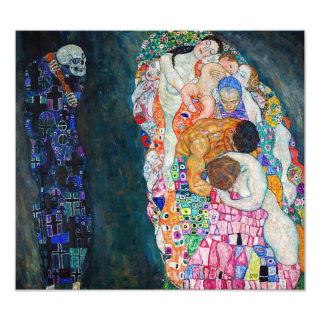 Foto Gustav Klimt - Morte e Vida (Frente)