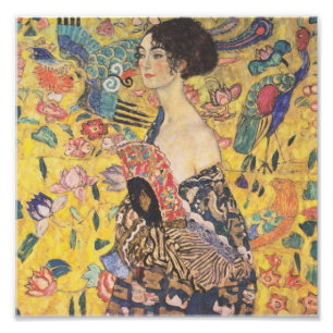 Foto Gustav Klimt - Mulher com leque