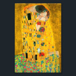 Foto Gustav Klimt O Beijo<br><div class="desc">Foto Impressão com a pintura a óleo de Gustav Klimt com folha de ouro The Kiss (1908). Um homem e uma mulher,  vestindo cores ouros brilhantes,  adoravelmente abraçando e beijando num campo de flores. Um presente de excelente para fãs de Arte Nouveau e de Arte Austríaca.</div>