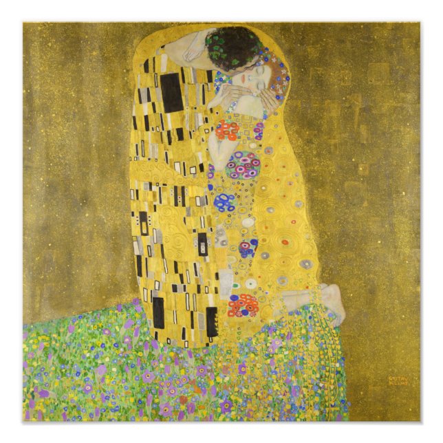 Foto Gustav Klimt - O Beijo (Frente)