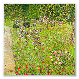 Foto Gustav Klimt Orchard com Rosas