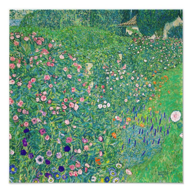 Foto Gustav Klimt - Paisagem do Jardim Italiano (Frente)