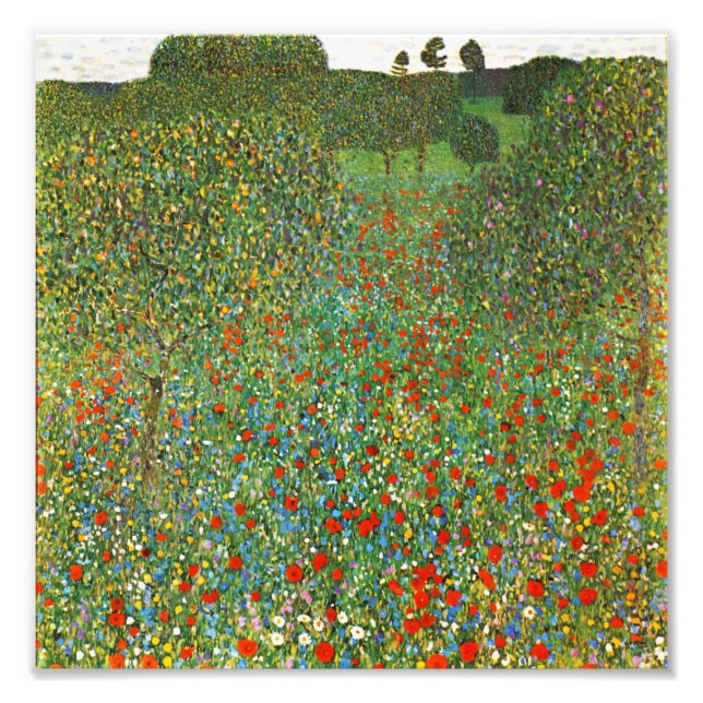 Foto Gustav Klimt Poppy Field (Frente)