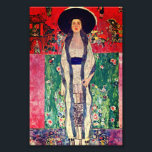 Foto Gustav Klimt Retrato de Adele Bloch-Bauer II<br><div class="desc">Foto Impressão com a pintura a óleo de Gustav Klimt Retrato de Adele Bloch-Bauer II (1912). Uma mulher de chapéu preto está numa bela paisagem de vermelho vivo,  roxo,  rosa e verde com flores e cavalos. Um presente de excelente para fãs de Arte Nouveau e de Arte Austríaca.</div>