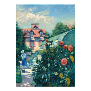 Foto Gustave Caillebotte - Dálias, Jardim