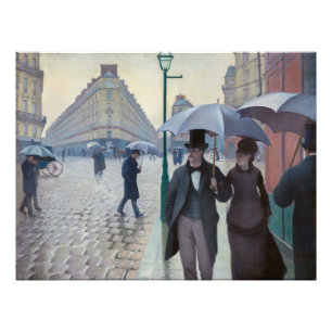Foto Gustave Caillebotte - Rua de Paris; Dia Chuvoso