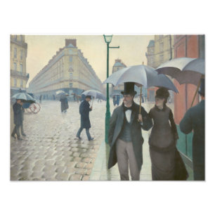 Foto Gustave Caillebotte - rua de Paris; Dia chuvoso