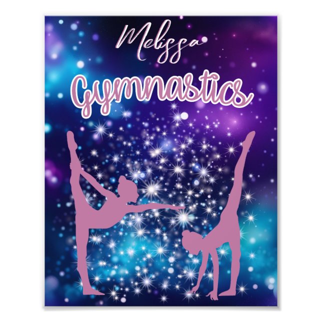 Foto Gymnastics Galaxy Purple Turquoise Personalizada (Frente)