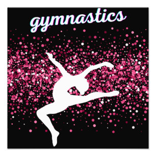 Foto Gymnastics salta como uma relíquia rosa