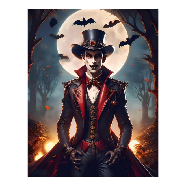 Foto Halloween Steampunk Gótico Zumbi Vampiro (Frente)