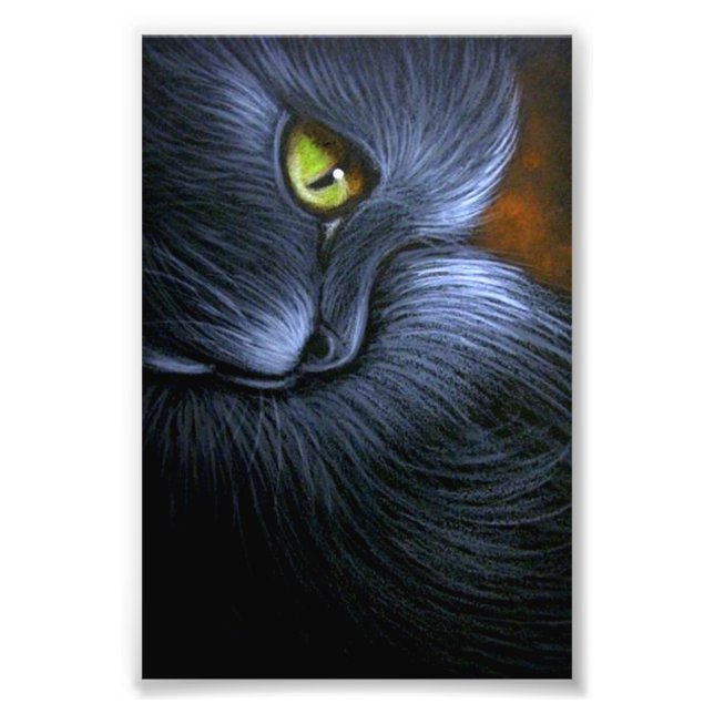 Foto HALLOWEY FANTASY BLACK CAT 4" X IMPRESSÃO de 6" (Frente)