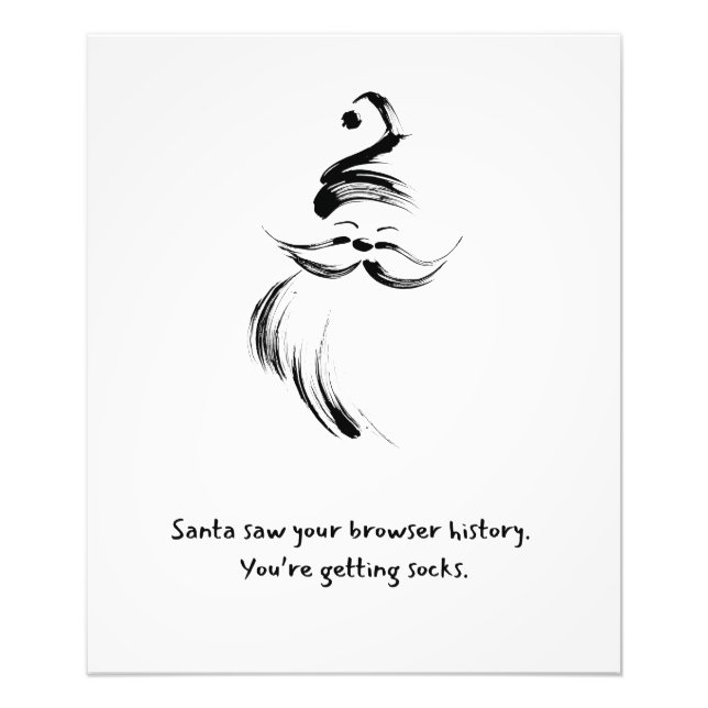 Foto Hand-Drawn Santa Claus quote (Frente)