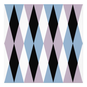 Foto Harlequin Diamond Patterno - Blue and Dusty Lilac