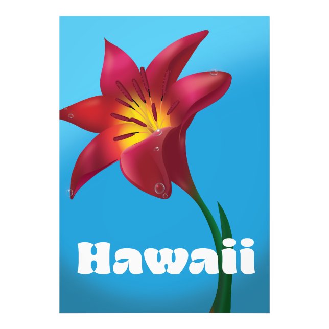 Foto Hawaii Flower Viagem impressão (Frente)