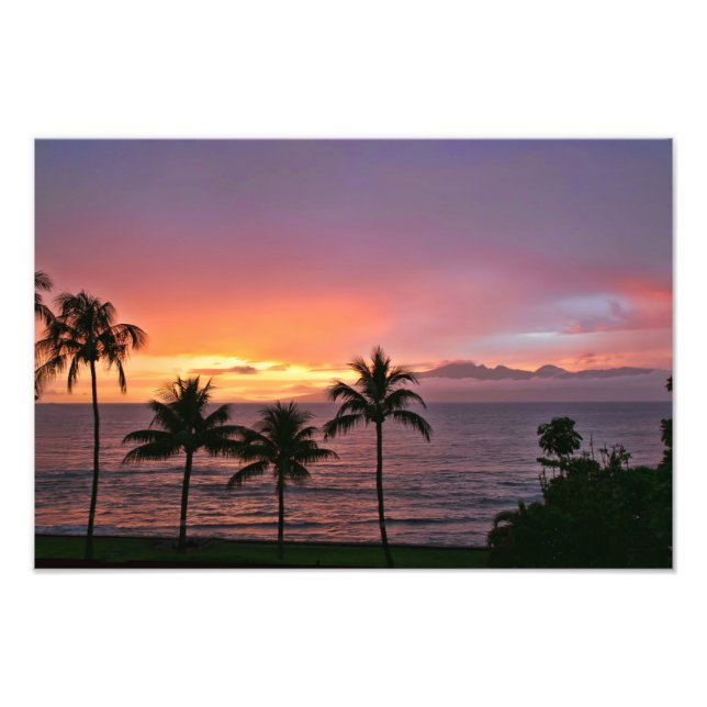 Foto Hawaii Tropical Sunset na Praia (Frente)
