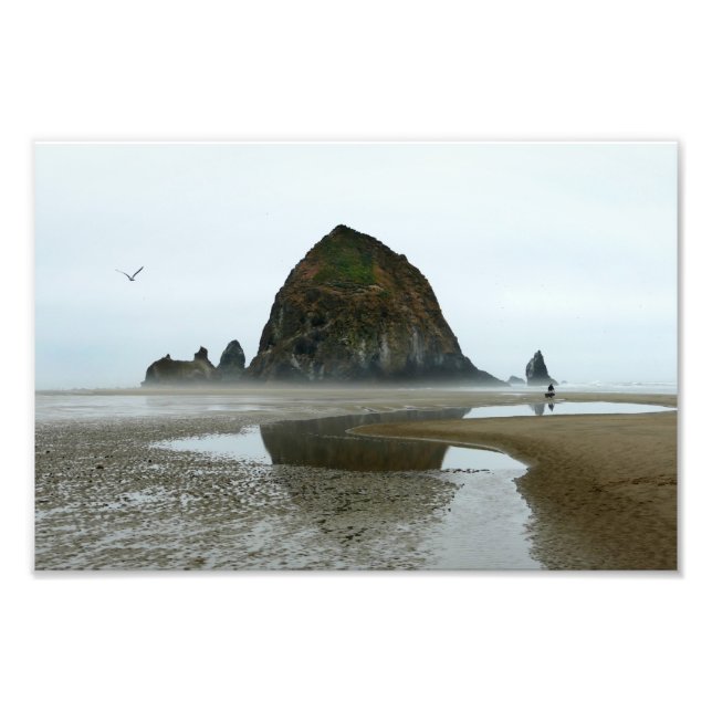 Foto Haystack Rock Refletion, Cannon Beach, Oregon (Frente)