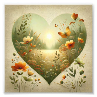 Foto Heart Shaped Wildflower Meadow Botanical Nature 