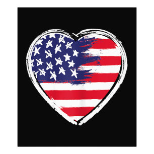 Foto Heart US Flag 4 de julho Patriotic American Stars