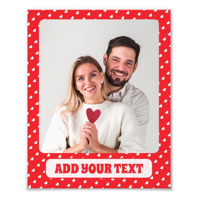 Foto Hearts Happy Valentine’s Day Modern Love Pattern (Frente)