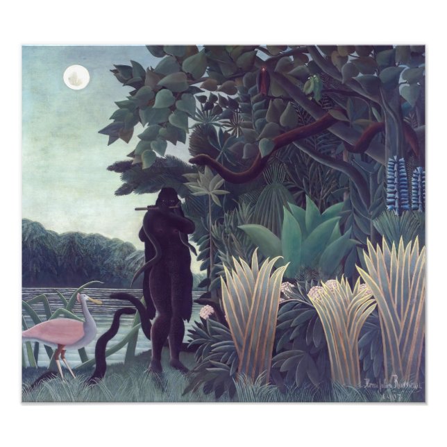 Foto Henri Rousseau - A Encantadora de Serpentes (Frente)