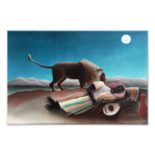 Foto Henri Rousseau, A Vintagem Gypsage Dormindo