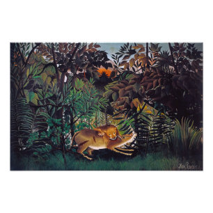 Foto Henri Rousseau - O Leão Faminto