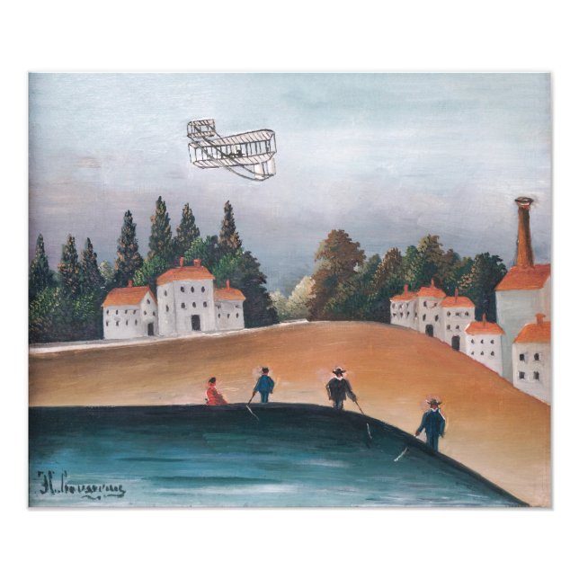 Foto Henri Rousseau - Os Pescadores e o Biplano (Frente)