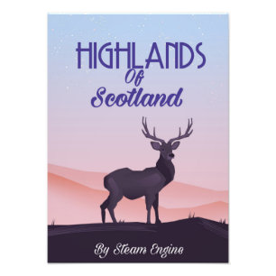 Foto Highlands Of Scotland Stag poster de viagens
