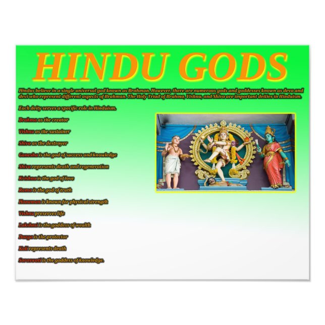 Foto Hindu Gods (Frente)