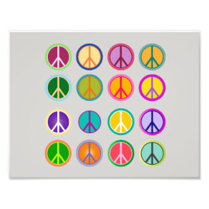 Foto Hippie Popart do sinal de paz, 70, 1970