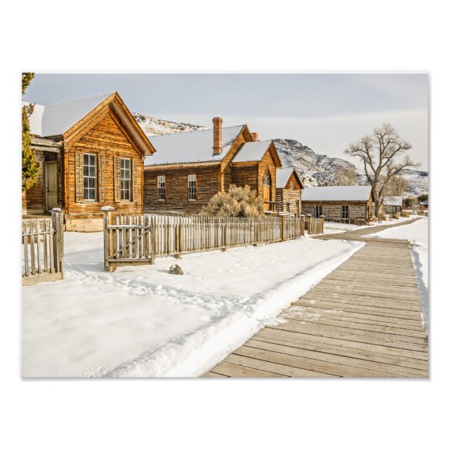 Foto Historical Montana Ghost Town no inverno (Frente)