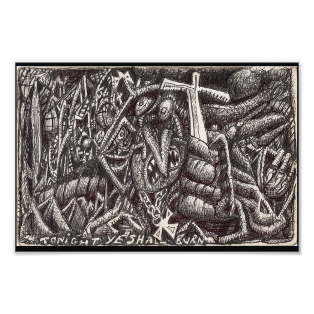 Foto "Hoje à noite, você vai queimar!" (Frente)